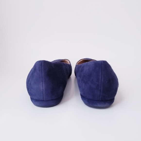M. Gemi Blue Leather Suede Flats - Picture 6 of 16
